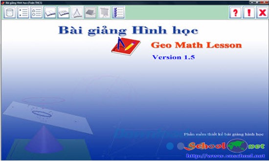 Giao diện chính của Geo Math Lesson