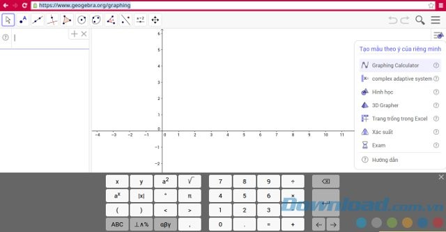 Phần mềm vẽ đồ thị toán học GeoGebra