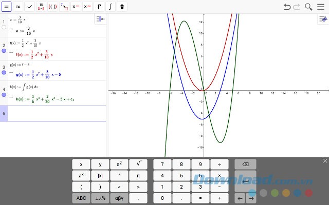 Giao diện GeoGebra Classic for Chrome