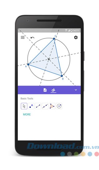 Giao diện GeoGebra Geometry