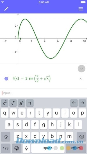 GeoGebra Graphing Calculator cho iOS là ứng dụng học toán