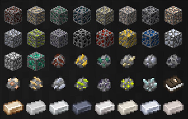 Mod bổ sung nhiều loại quặng mới