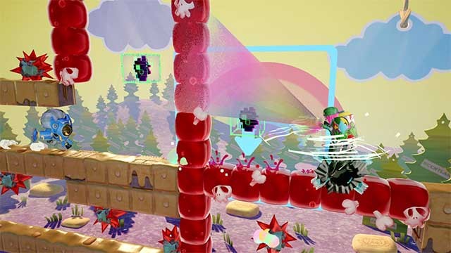 Di chuyển trên các nền tảng theo nhiều cách xung quanh kẻ thù