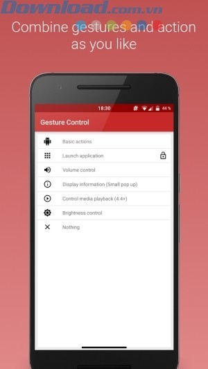 Kết hợp cử chỉ với hành động mà bạn thích
