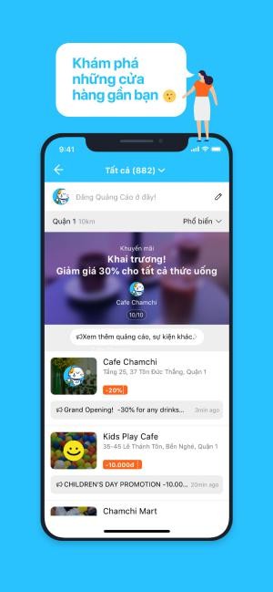 Xem những cửa hàng xung quanh bạn