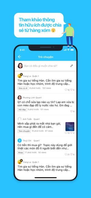 Đọc thông tin về khu vực mình sinh sống