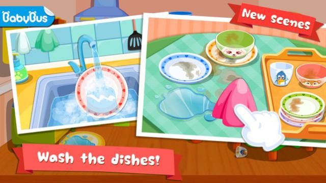 Bé tập dọn dẹp nhà cửa trong game Get Organized của BabyBus