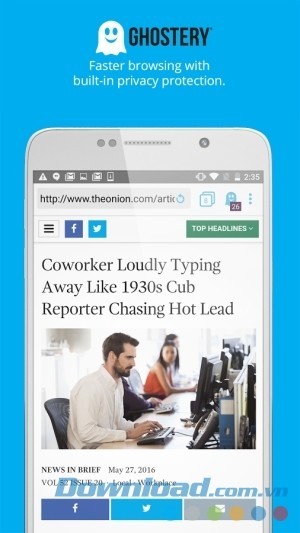 Ghostery Privacy Browser duyệt web nhanh và an toàn