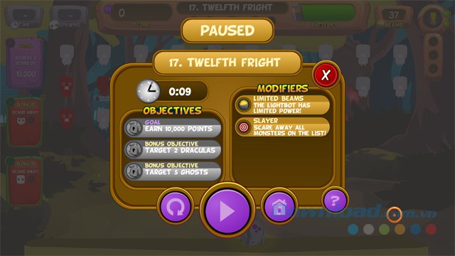 Cố gắng hoàn thành nhiều mục tiêu trong game chiến thuật phiêu lưu Ghostlight Manor cho máy tính và Mac