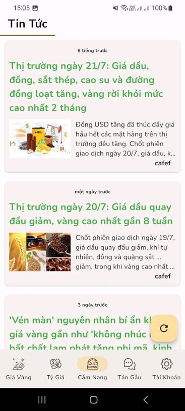 Cập nhật tin tức giá vàng, ngoại tệ