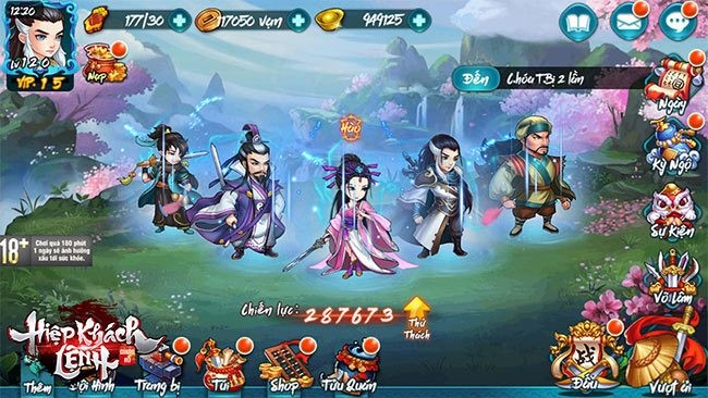 Đội hình chiến đấu của Giang Hồ Hiệp Khách Lệnh