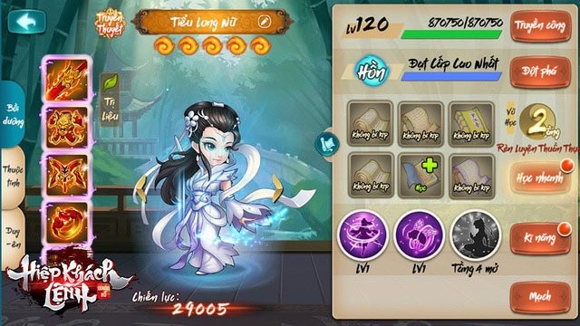 Hệ thống Trang bị của nhân vật trong Giang Hồ Hiệp Khách Lệnh