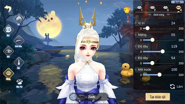 Tuỳ ý điều chỉnh và thiết kế nhân vật của riêng mình