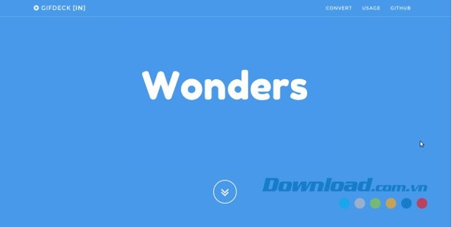 giao diện của Gifdeck