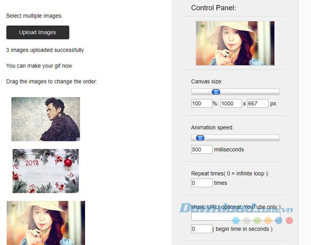 Tùy chỉnh ảnh động