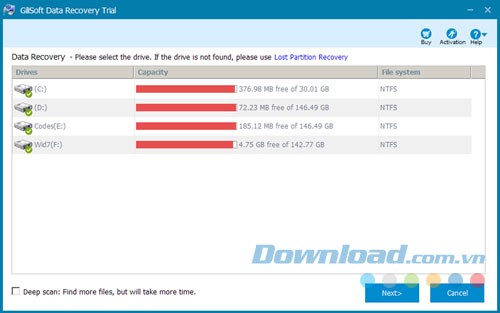 Phần mềm khôi phục dữ liệu Gilisoft Data Recovery