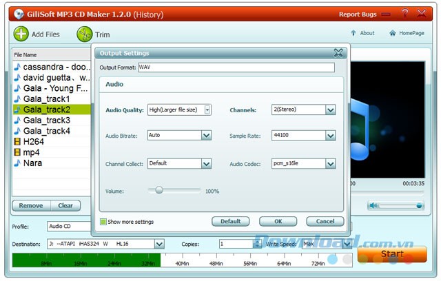 Thiết lập tùy ý