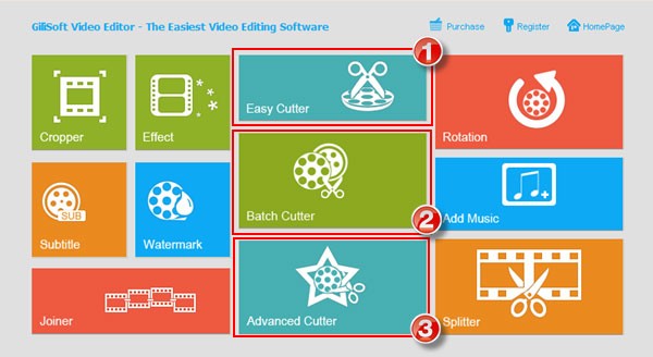 Giao diện của GiliSoft Video Cutter