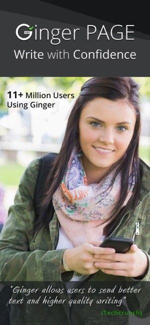 Luyện viết tiếng Anh với Ginger Page Mobile