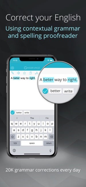 Ginger hỗ trợ sửa lỗi chính tả và ngữ pháp