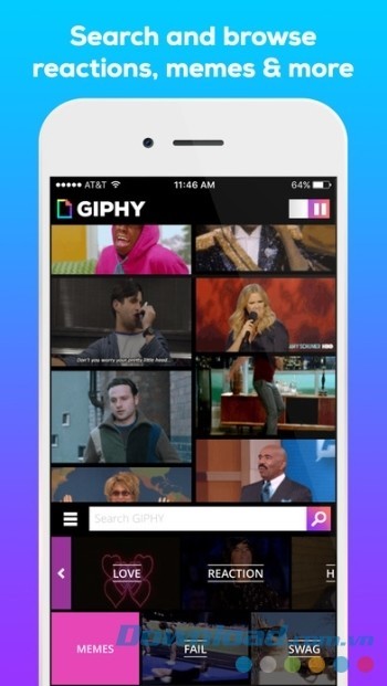 Tìm kiếm ảnh GIF theo chủ đề hoặc tag