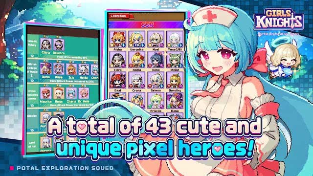 Girls Knights: SQUAD RPG cho bạn gặp gỡ và chiến đấu cùng hơn 40 nữ hiệp sĩ pixel độc đáo