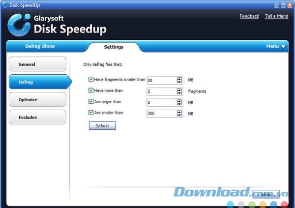 Glarysoft Disk SpeedUp