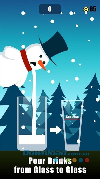 Rót nước qua cốc trung gian