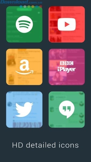 icon với thiết kế chi tiết, HD