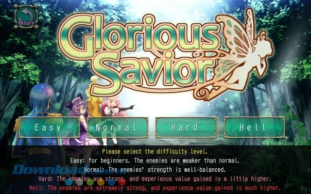 Glorious Savior gồm 4 cấp độ chơi