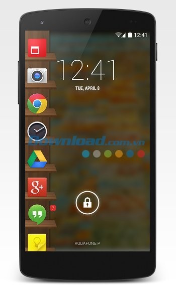 Giao diện màn hình chủ sau khi cài đặt Glovebox cho Android