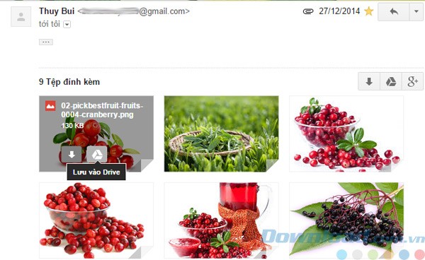 Chuyển dữ liệu qua lại giữa Drive và Gmail