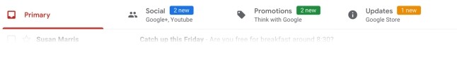 Gmail inbox tab