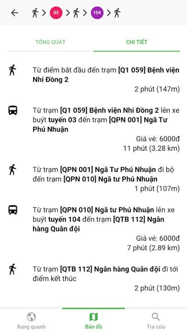 Lịch trình đến trạm xe buýt