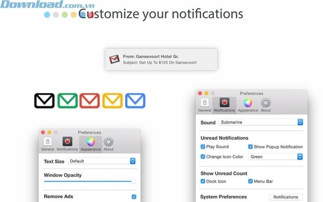 Tùy chỉnh thông báo