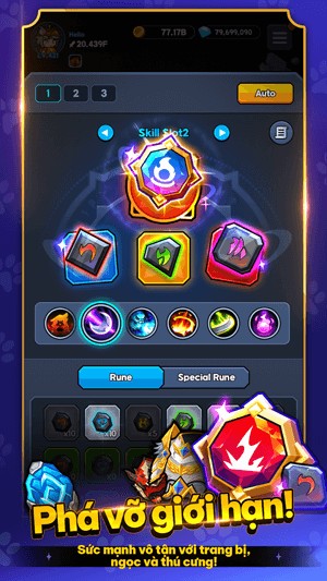 Sức mạnh vô tận với trang bị, ngọc, thú cưng