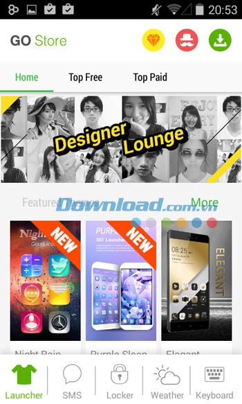 Cửa hàng gói hình nền của GO Launcher Z (GO Launcher EX)