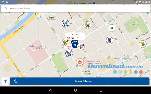 Bản đồ áo dụng địa điểm có sẵn trên Google Maps