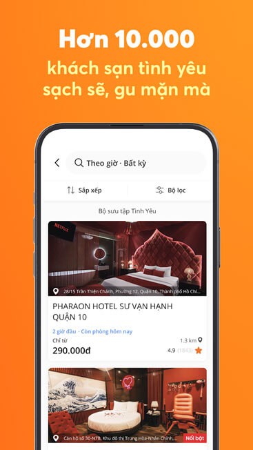Liên kết với hơn 10.000 khách sạn