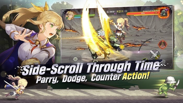 Chiến đấu cuộn cảnh cùng các nữ hiệp sĩ trong game Goddess Order