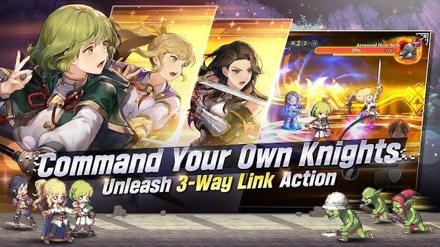 Chỉ huy đội hình gồm 3 hiệp sĩ mạnh mẽ của riêng bạn