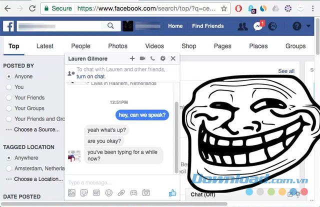 Giao diện chính của ứng dụng troll bạn bè Godotify cho máy tính