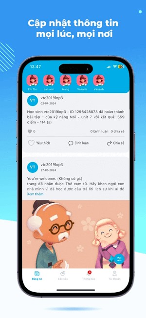 Cập nhật thông tin học tập