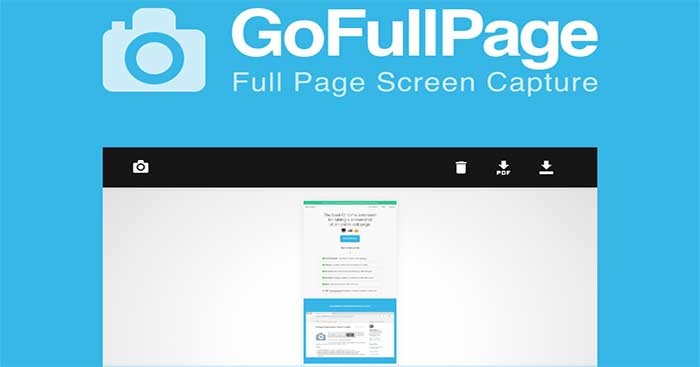 GoFullPage có thể chụp toàn bộ trang web mà bạn đang xem