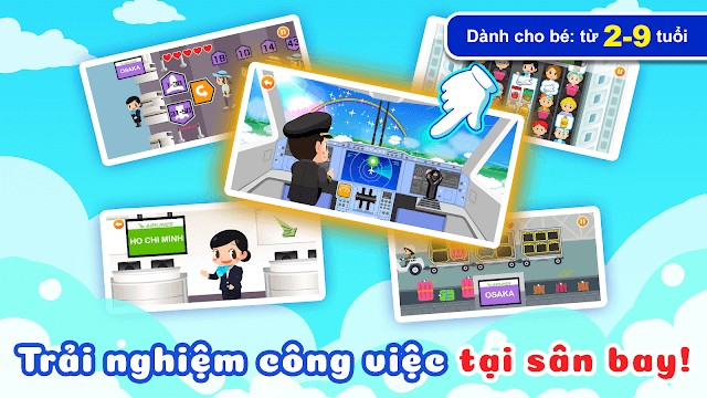 Làm các công việc tại sân bay