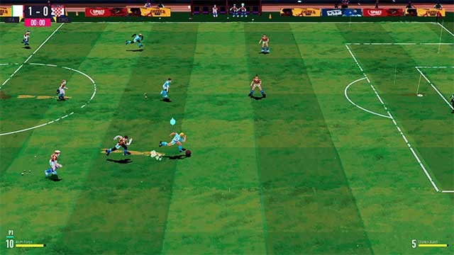 Golazo! 2 là game bóng đá arcade năng động với các sân cỏ có kích thước vừa phải