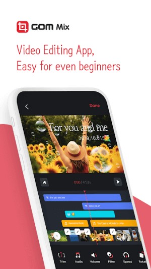GOM Mix là ứng dụng chỉnh sửa video dễ dàng cho người mới