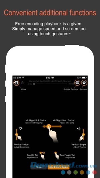 GOM Player cho iOS - trình xem phim, nghe nhạc miễn phí trên iPhone