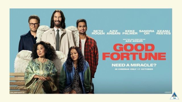 Poster phim hài siêu nhiên Mỹ 2025 - Vận may (Good Fortune)