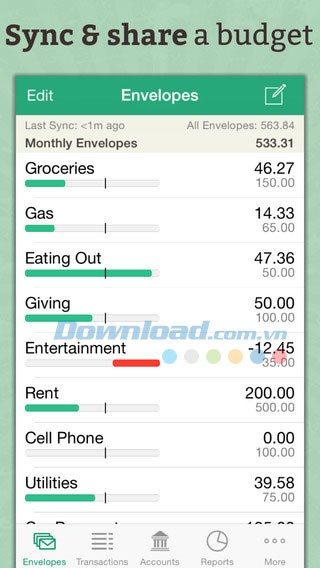 Goodbudget cho iOS